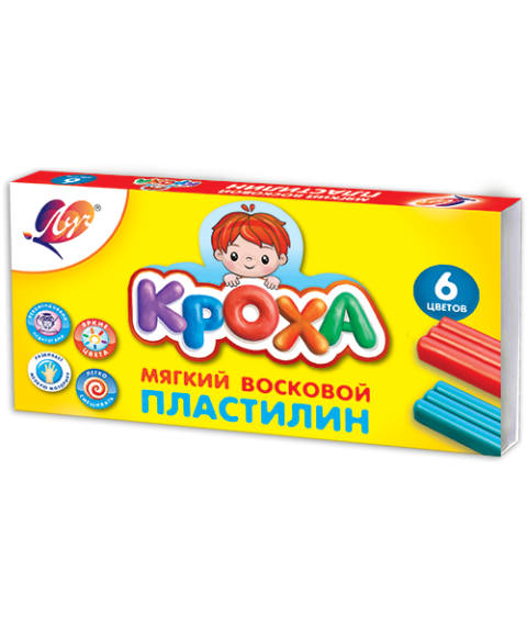 Pastă de modelat moale Kroha, 6 culori x 15 gr.